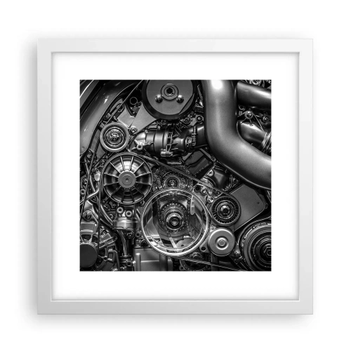 Poster in white frmae - Poetry of Mechanics - 30x30 cm