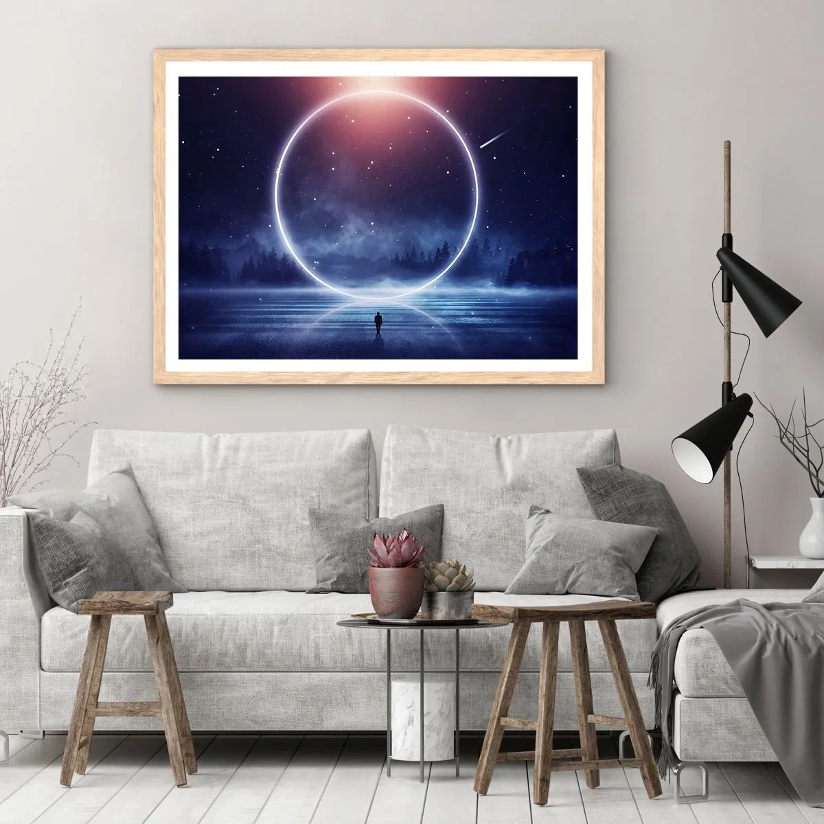 Poster in light oak frame - They are Already Here… - 50x40 cm