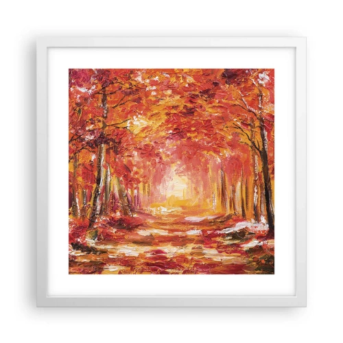 Poster in white frmae - Copper Forest - 40x40 cm