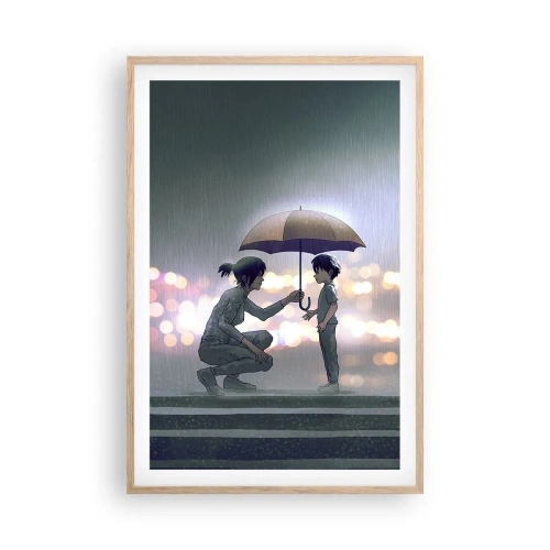 Poster in light oak frame - And Everything Is All Right - 61x91 cm