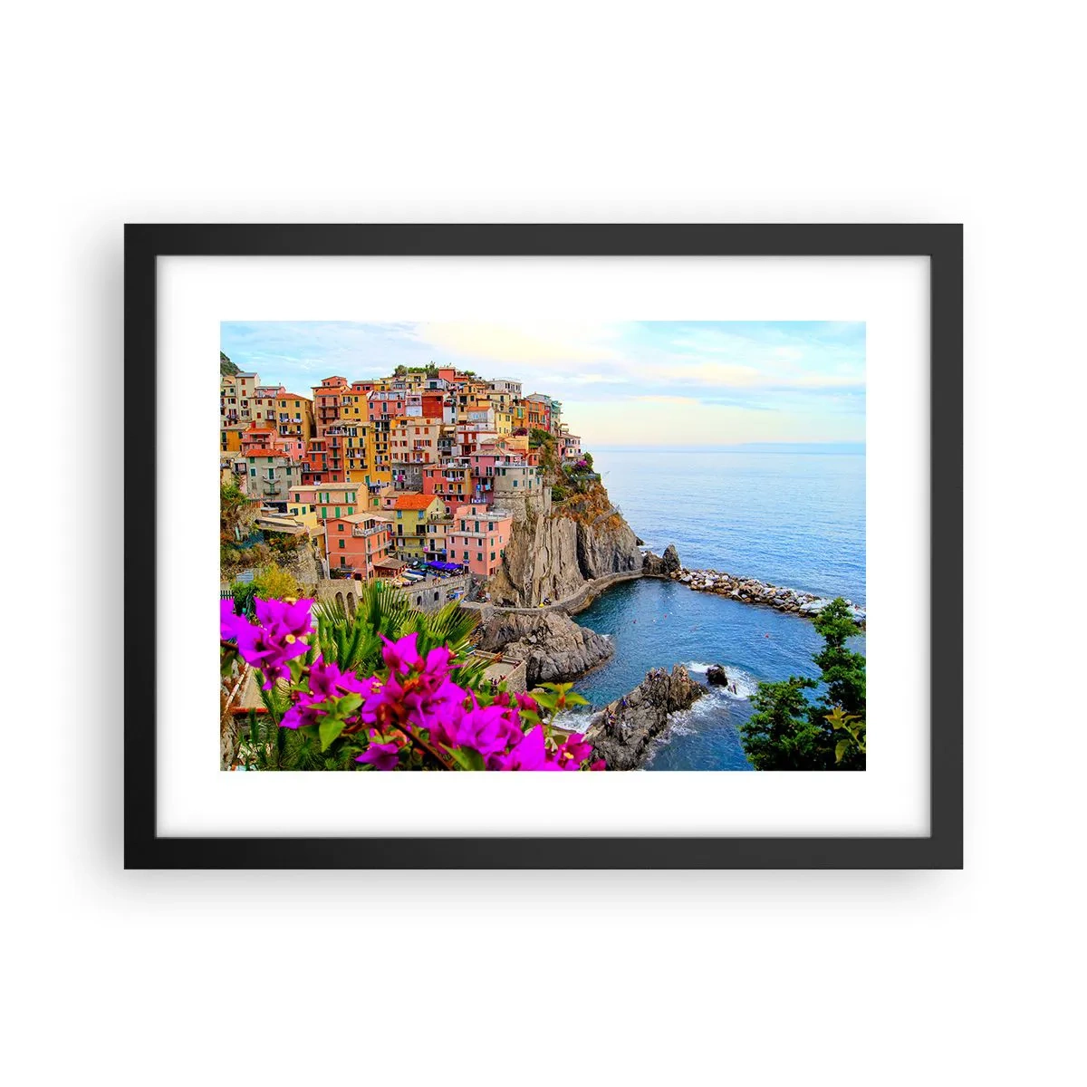 Poster in black frame - Laughing City - 40x30 cm