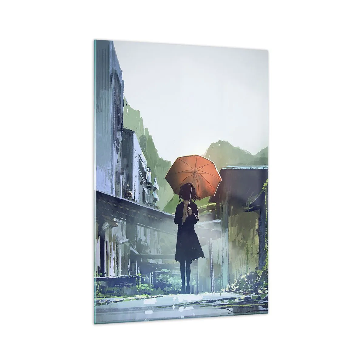 Glass picture - Refreshing Rain - 70x100 cm