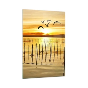 Glass picture - At a Fishery - 80x120 cm