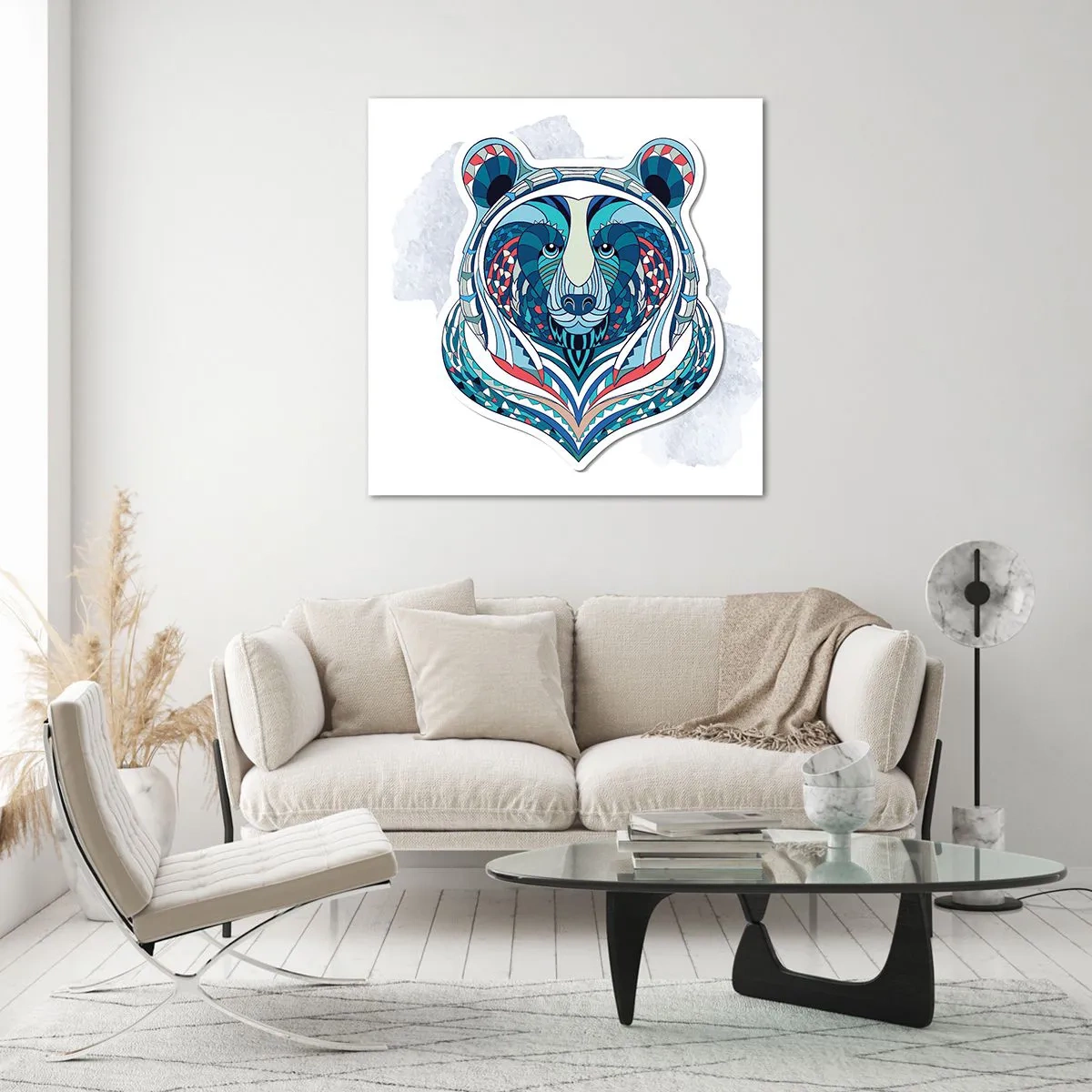 Glass picture - Eviva Grenlandia! - 30x30 cm