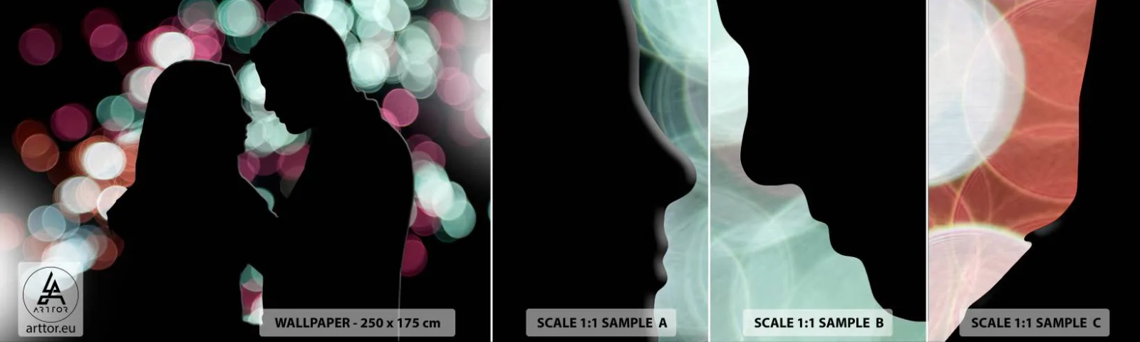 Photo Wallpaper Sample Standard Eco - Yes! - People, Couple in love, Date Night - 100x30 cm