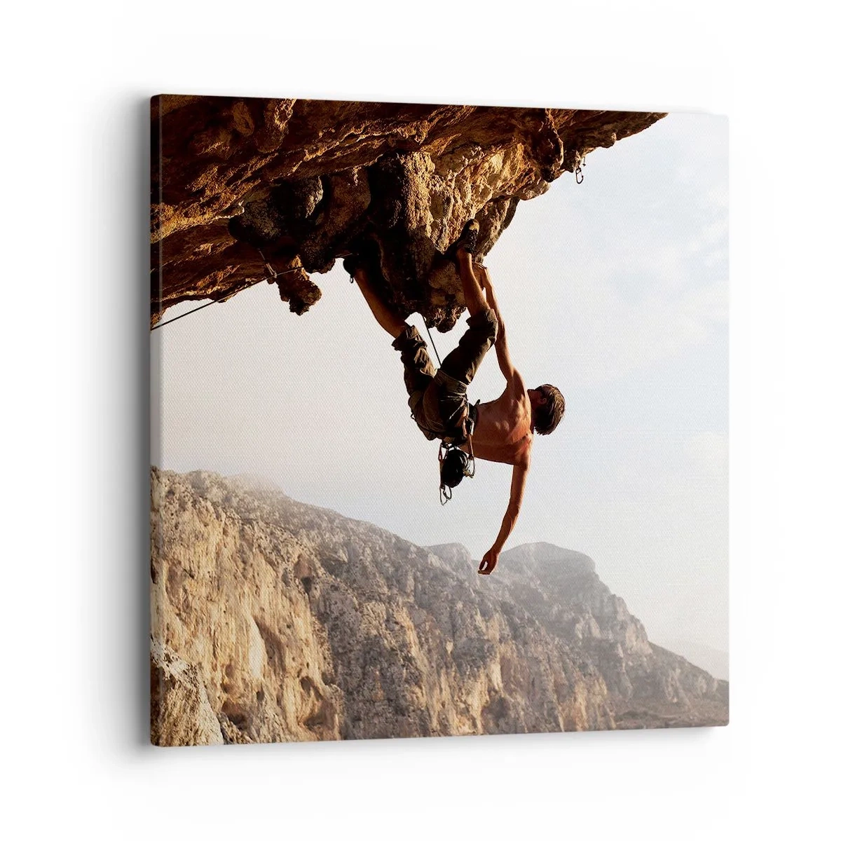 Canvas picture - The Whole World on a Sharp Cliff - 40x40 cm