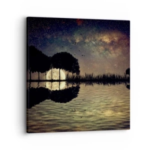 Canvas picture - Night at the Edge of the World - 30x30 cm