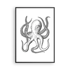 Poster in black frame - Dancing with the Waves - 70x100 cm