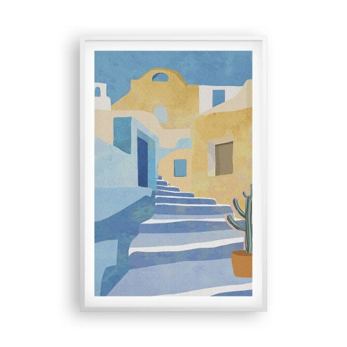 Poster in white frmae - Day in an Arabic City - 61x91 cm