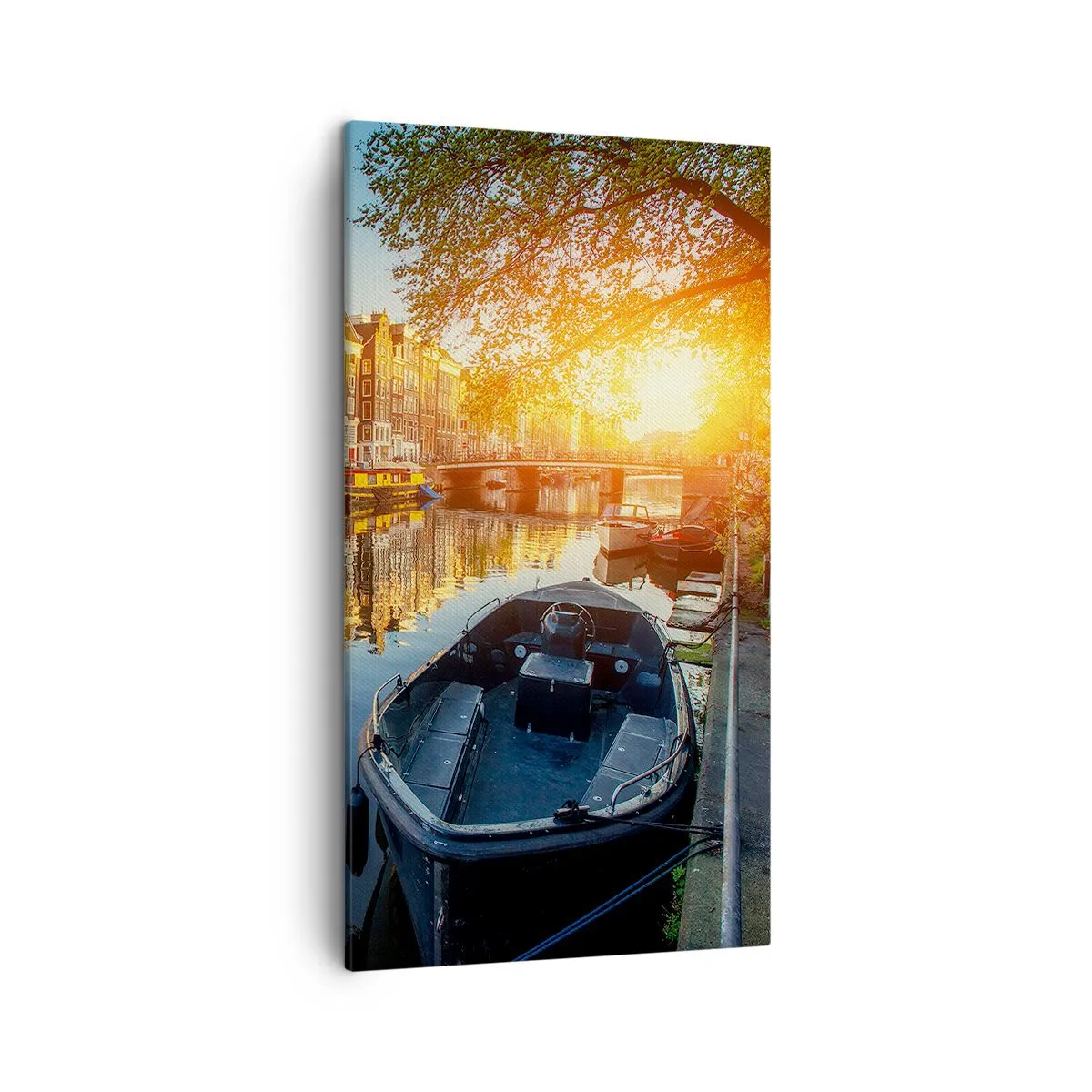 Canvas picture - Morning in Amsterdam - 45x80 cm