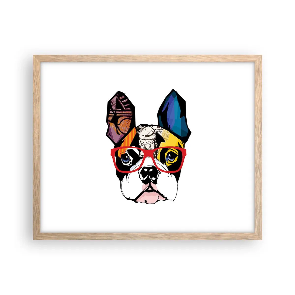 Poster in light oak frame - Intellectual - 50x40 cm