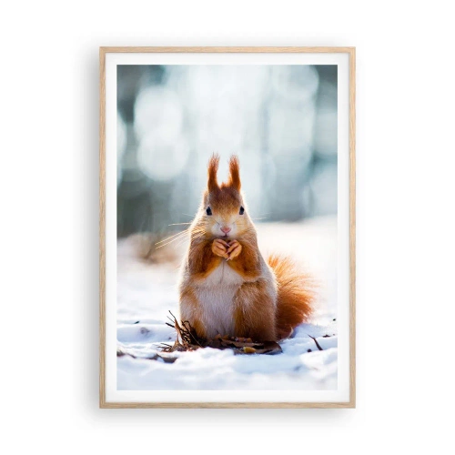 Poster in light oak frame - What Are You Looking at? - 70x100 cm