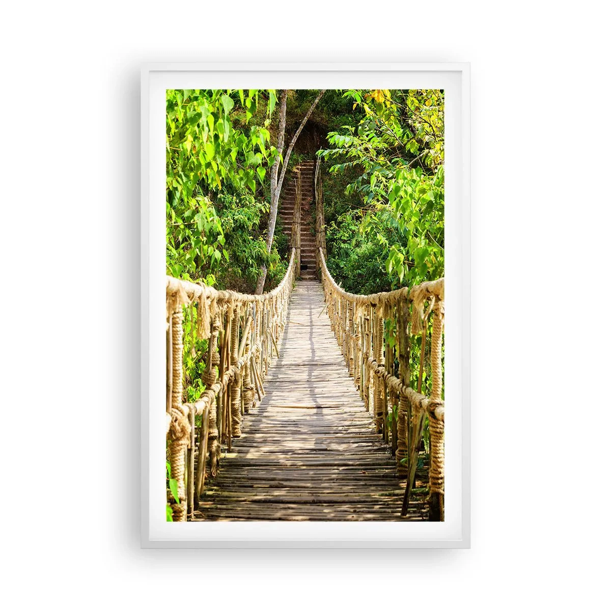 Poster in white frmae - Suspended in Green - 61x91 cm