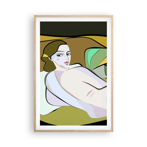 Poster in light oak frame - Intimate Portrait - 61x91 cm