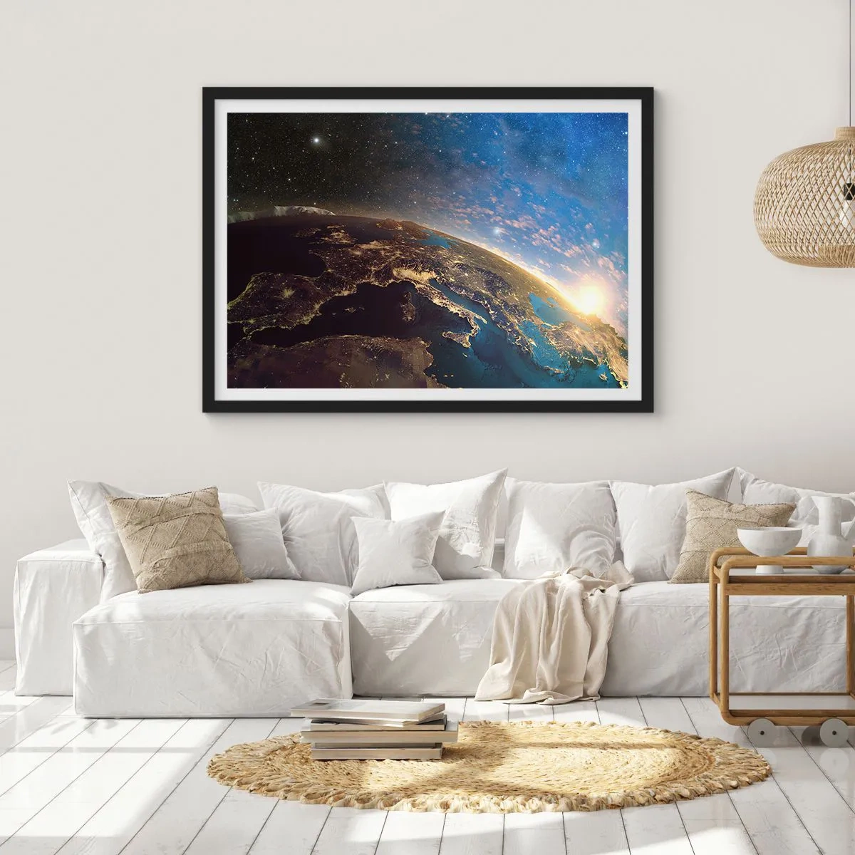 Poster in black frame - Let's Look at Each Other from a Distance - 70x50 cm
