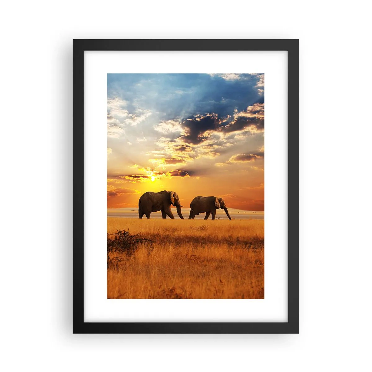 Poster in black frame - Family Walk - 30x40 cm
