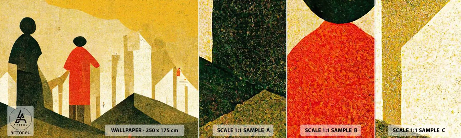 Photo Wallpaper Sample Self-Adhesive Deluxe Sticker - Still a Long Way - People, Symbolism, Piece - 100x30 cm