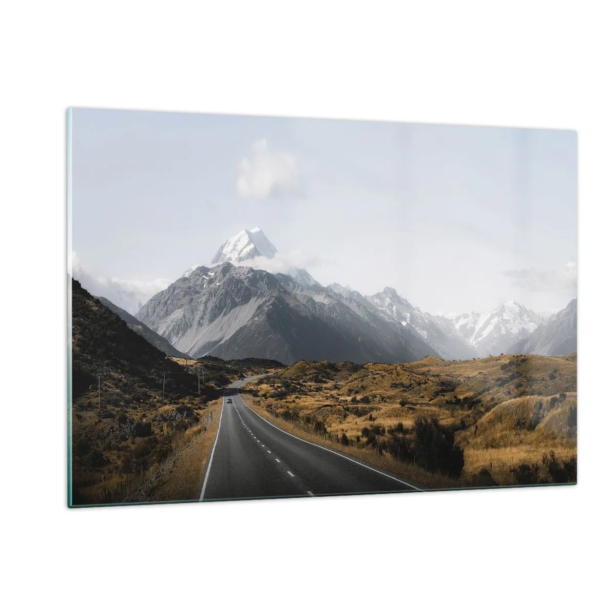 Glass picture - Road to the Heart of the Mountains - 120x80 cm
