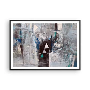 Poster in black frame - Superior Order of Triangles - 100x70 cm