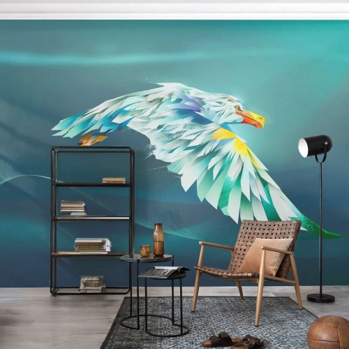 Self-Adhesive Photo Wallpaper Deluxe Sticker - Flight of an Eagle - Abstraction, Eagle, Bird - 400x280 cm