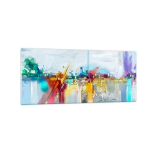 Glass picture - Bridge of Joy over the River of Life - 120x50 cm