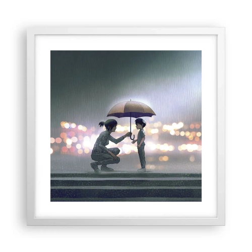 Poster in white frmae - And Everything Is All Right - 40x40 cm
