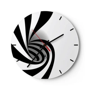 Wall clock - Clock on glass - And Yet It Turns - 40x40 cm