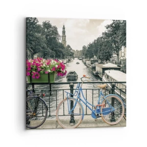 Canvas picture - Colour of a Street in Amsterdam - 70x70 cm