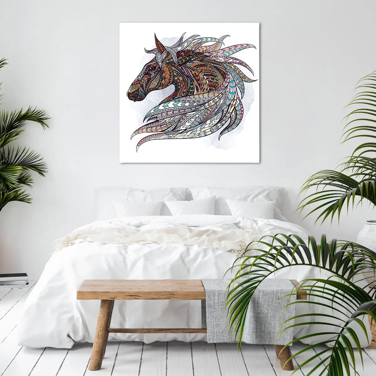 Canvas picture - Horse of a Celtic Warrior - 30x30 cm