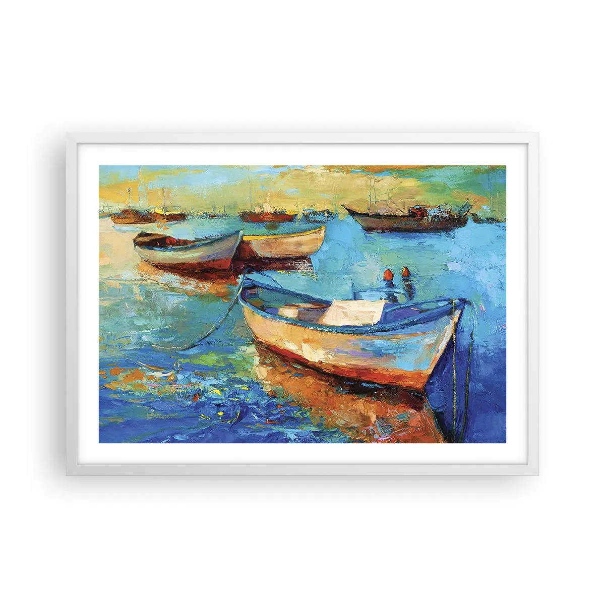 Poster in white frmae - In a Southern Bay - 70x50 cm