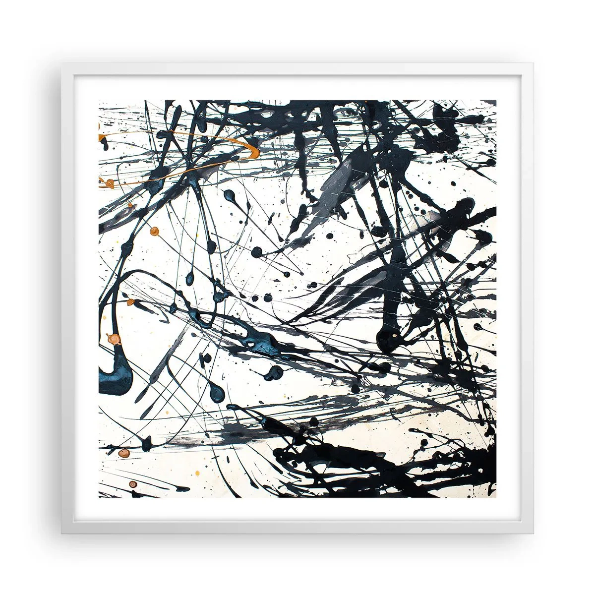 Poster in white frmae - Expressionist Abstract - 60x60 cm
