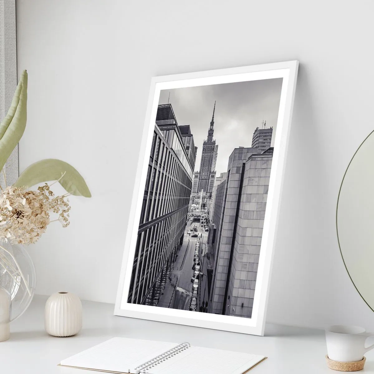 Poster in white frmae - Warsaw Valley - 70x100 cm