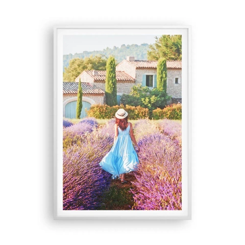 Poster in white frmae - Lavender Girl - 70x100 cm
