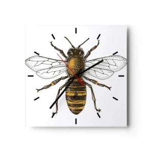 Wall clock - Clock on glass - Beautiful and Good - 40x40 cm