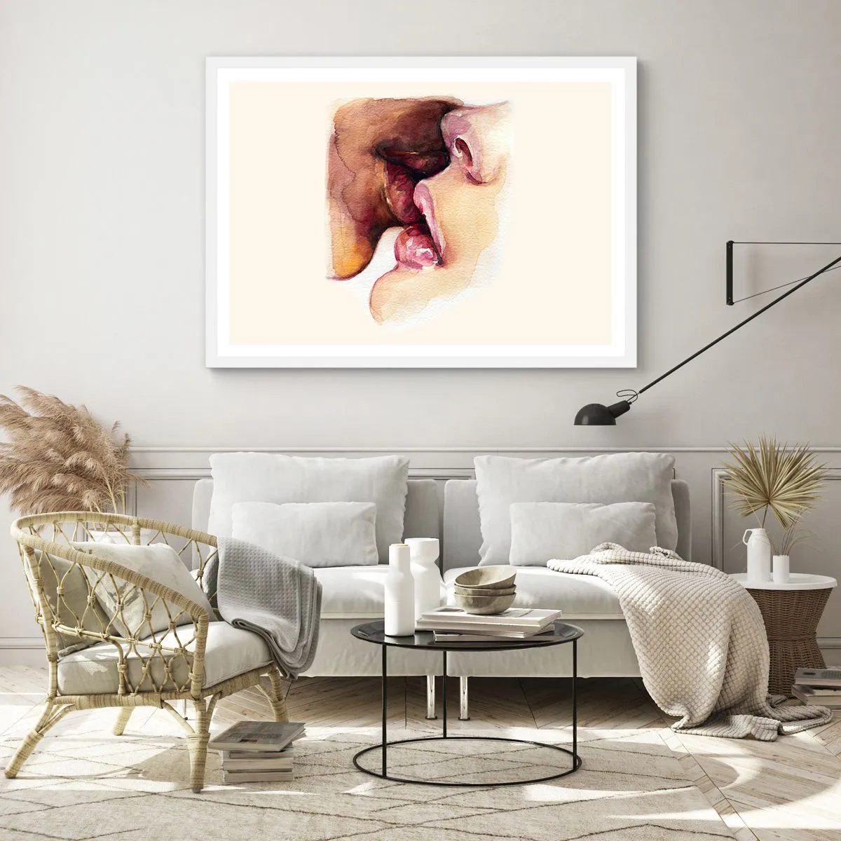 Poster in white frmae - Like Night and Day, Earth and Heaven - 100x70 cm