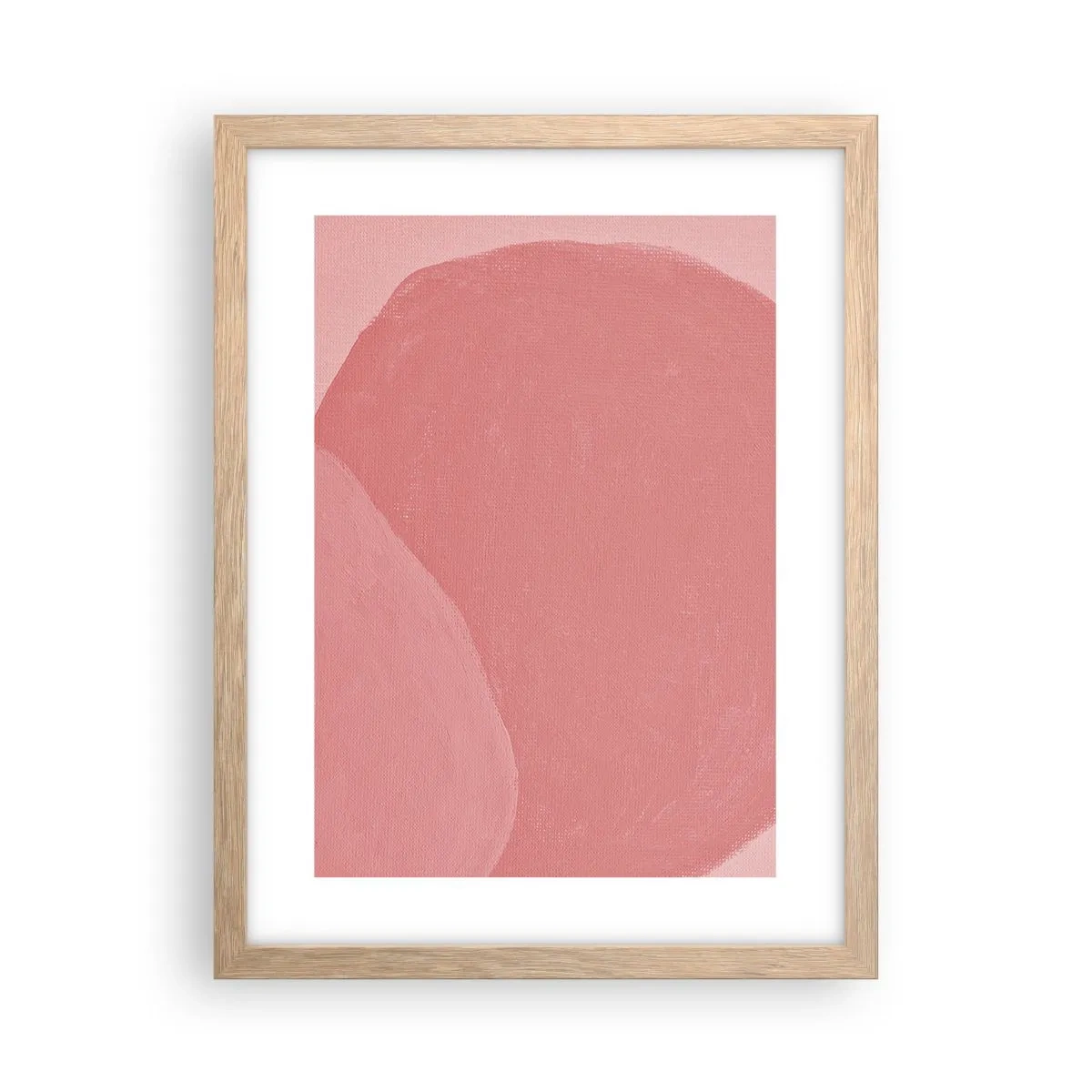 Poster in light oak frame - Organic Composition In Pink - 30x40 cm