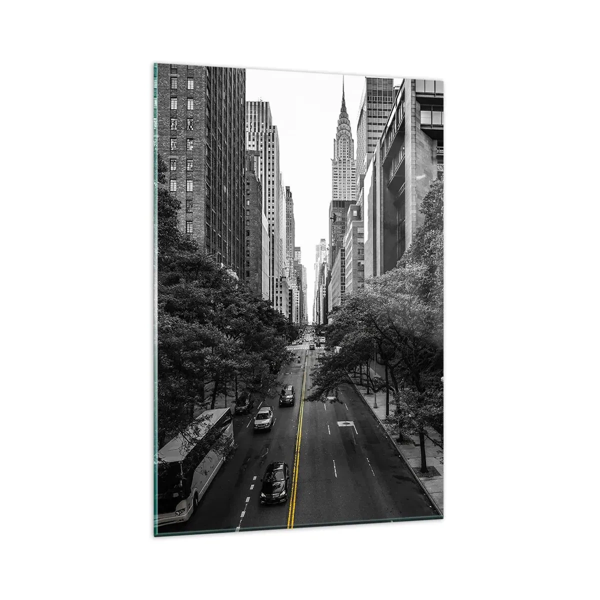 Glass picture - Morning in New York - 80x120 cm