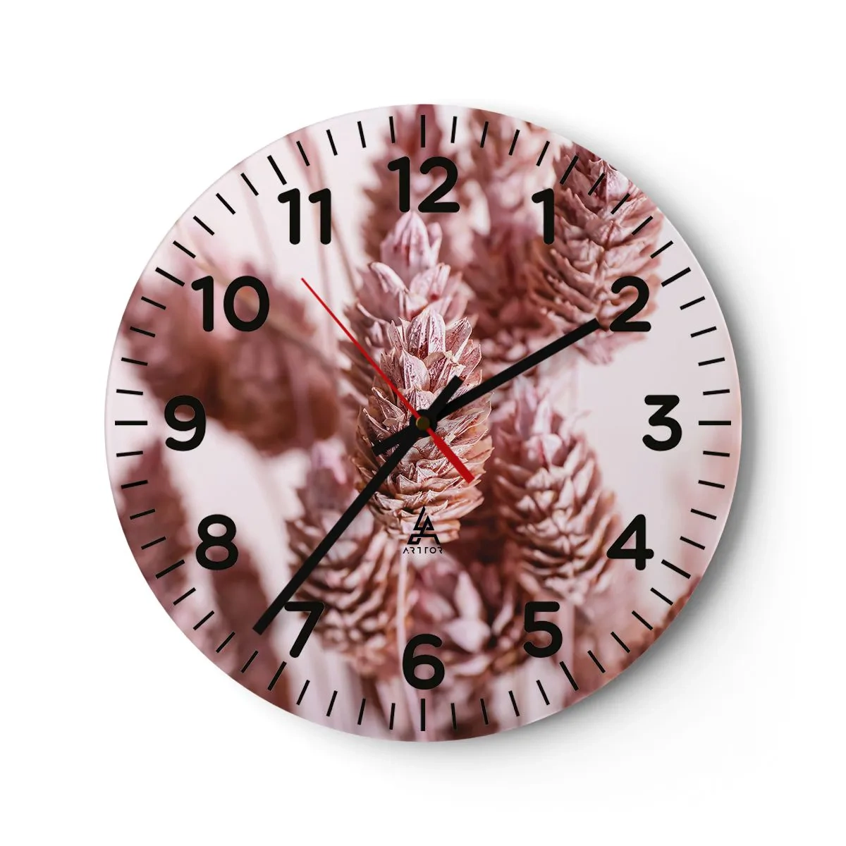 Wall clock - Clock on glass - Seemingly Inconspicuos - 40x40 cm