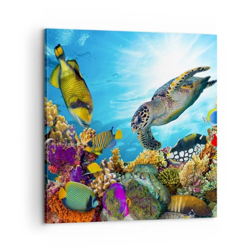 Canvas picture - Coral Promenade - 60x60 cm