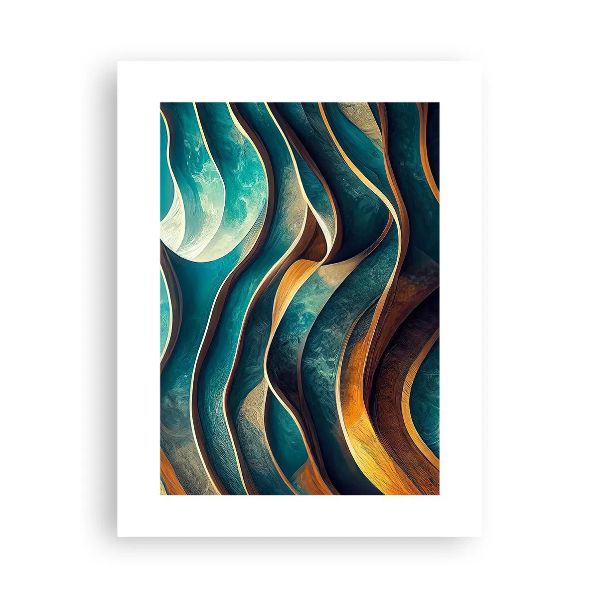 Poster - Meanderings of Blue - 30x40 cm