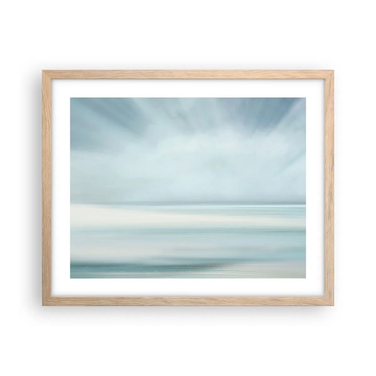 Poster in light oak frame - Calm up to the Horizon - 50x40 cm