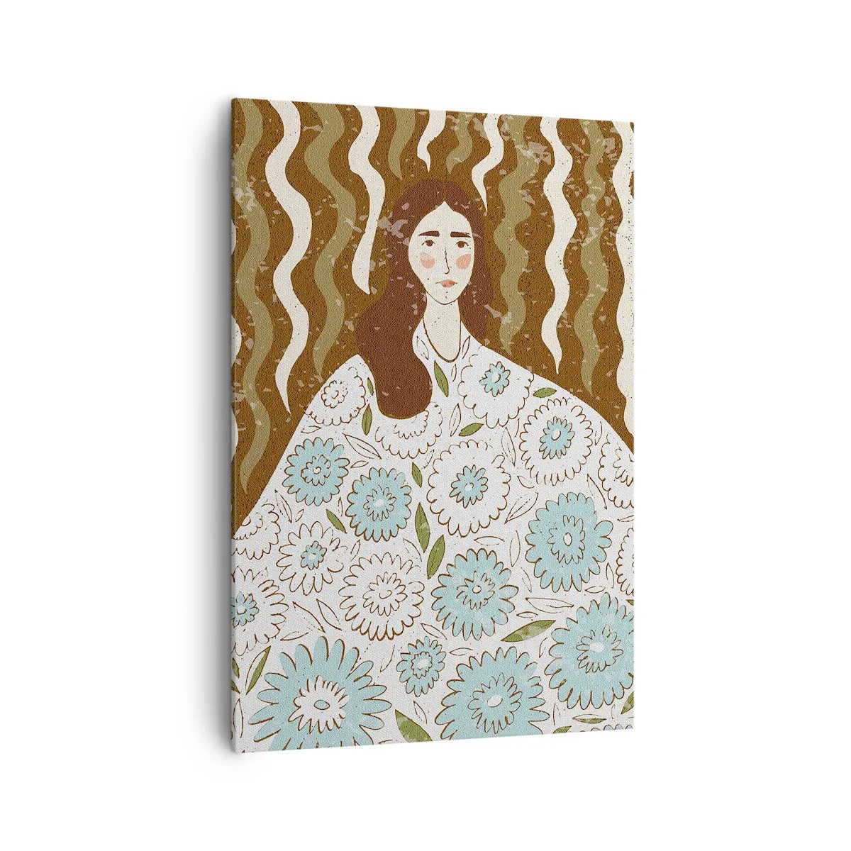 Canvas picture - Portrait in a Flowery Robe - 70x100 cm