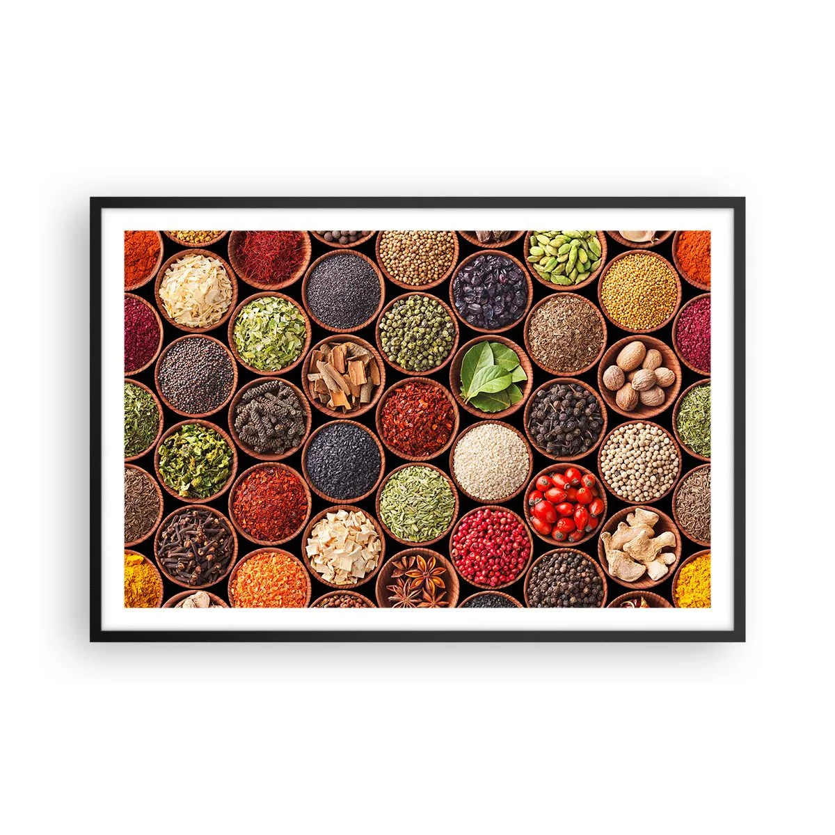 Poster in black frame - All Flavours of the World - 91x61 cm