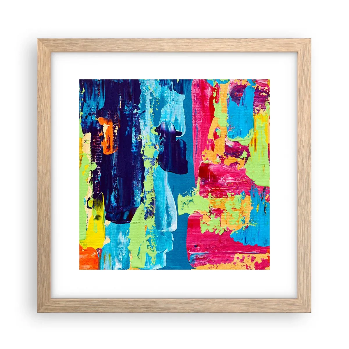 Poster in light oak frame - Life Is Beautiful! - 30x30 cm