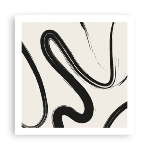 Poster - Black and White Fancy - 60x60 cm