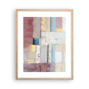 Poster in light oak frame - Calm of Geometry - 40x50 cm