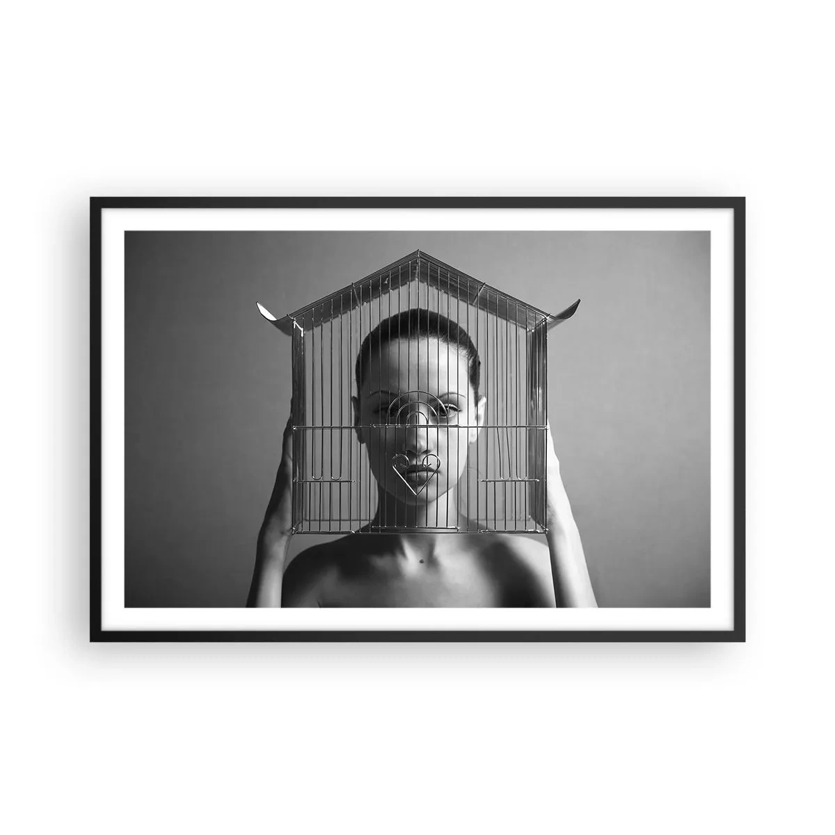 Poster in black frame - A Bit Surrealistic Portrat - 91x61 cm