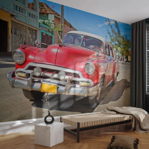 Custom Wallpaper Premium Sand - Only in Cuba - Automotive, Vintage car, Architecture