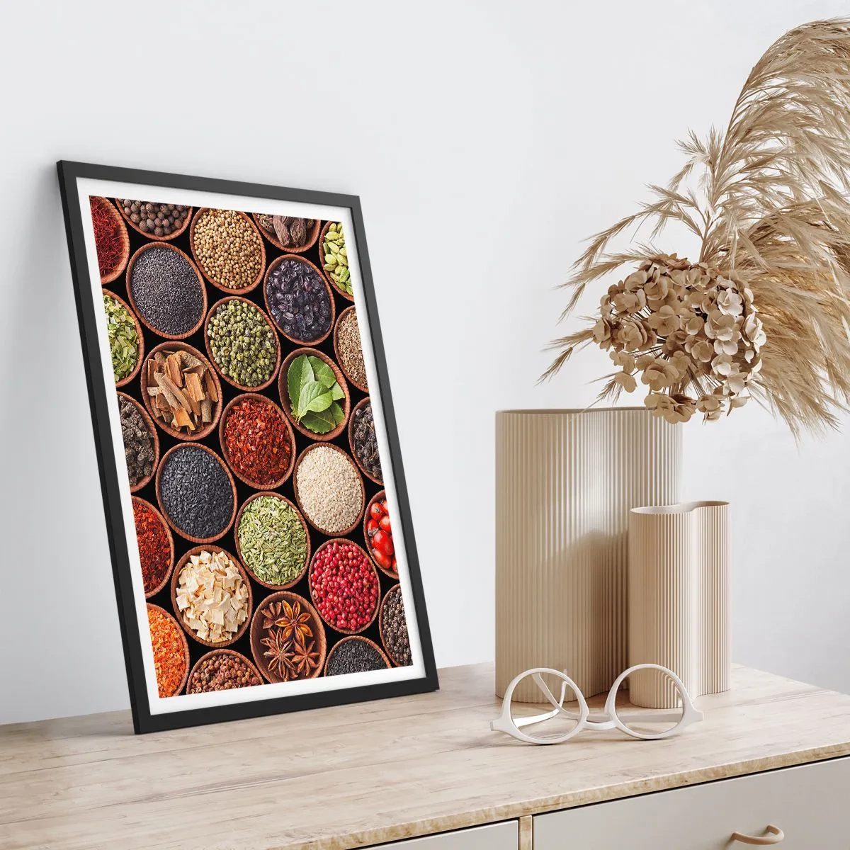 Poster in black frame - All Flavours of the World - 61x91 cm