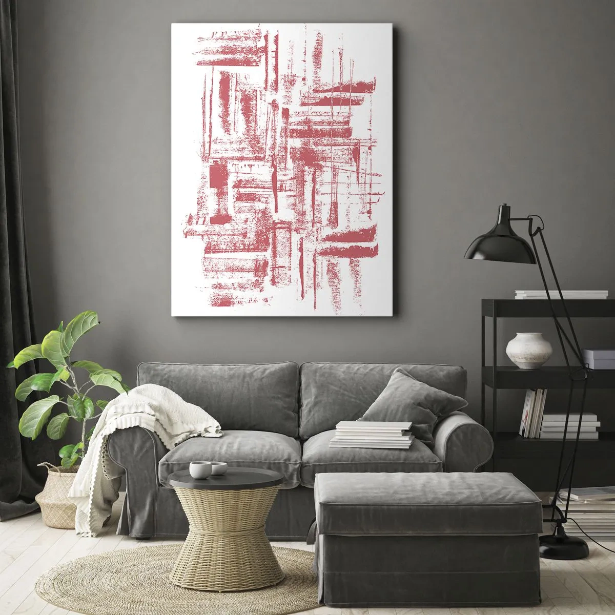 Canvas picture - Red City - 80x120 cm